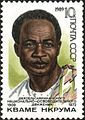 Image 24Kwame Nkrumah, the first president of Ghana and theorist of African socialism, on a Soviet Union commemorative postage stamp (from History of socialism)