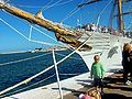 Detail of the bowsprit and the figurehead while docked at Mar del Plata Naval Base in 2010