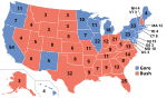 Electoral map, 2000 election