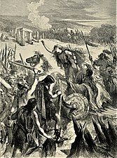 Engraving of Bodica's rebellion