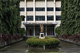 Monument in front of the school