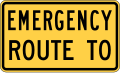 M4-11cP Emergency Route To (Plaque)