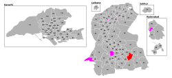 Tehsil Kunri highlighted in red