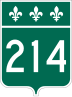 Route 214 marker