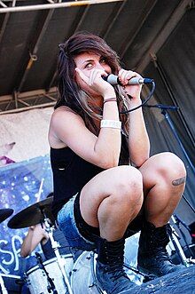 Kay performing on the 2010 Warped Tour.