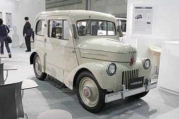 Electric vehicle TAMA, produced by Tachikawa Aircraft Company in 1947. Mechanical Engineering Heritage (Japan) No. 40