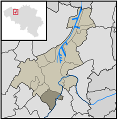 Location of Zwijnaarde in Ghent