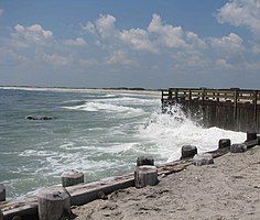 Holgate Beach, part of the Edwin B. Forsythe National Wildlife Refuge, managed by the U.S. Fish and Wildlife Service, at the southern tip of Long Beach Island, within Long Beach Township, Ocean County