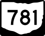 State Route 781 marker