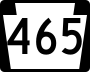 Pennsylvania Route 465 marker