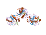 2agd: Crystal Structure of Human M340H-Beta-1,4-Galactosyltransferase-I(M340H-B4Gal-T1) in Complex with GlcNAc-beta1,4-Man-alpha1,3-Man-beta-OR