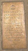 Memorial bronze, Westminster Hall