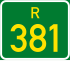 Regional route R381 shield