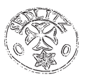 Sedlitz bitter wasser clay pot logo