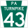 Pennsylvania Route 43 marker