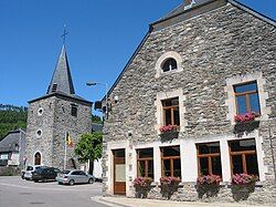 St. Lambert's church and the former town hall