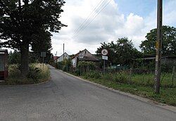 Road with houses