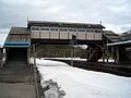 A view of the station platform and tracks.