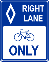 Bicycle lane sign