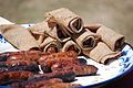 Galette-saucisse, an example of local street food.