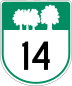 Route 14 marker