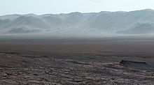 Gale crater on Mars contains a large alluvial fan