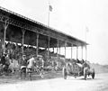 Alco automobile driven by Harry Grant winning the 1910 Vanderbilt Cup.