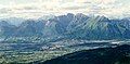 View from Col Visentin towards Belluno and the Dolomiti Bellunesi National Park