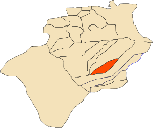 Location of Béni Ikhlef commune within Béchar Province