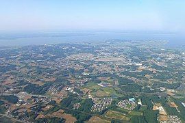 Miho Village area, in the background Lake Kasumigaura.