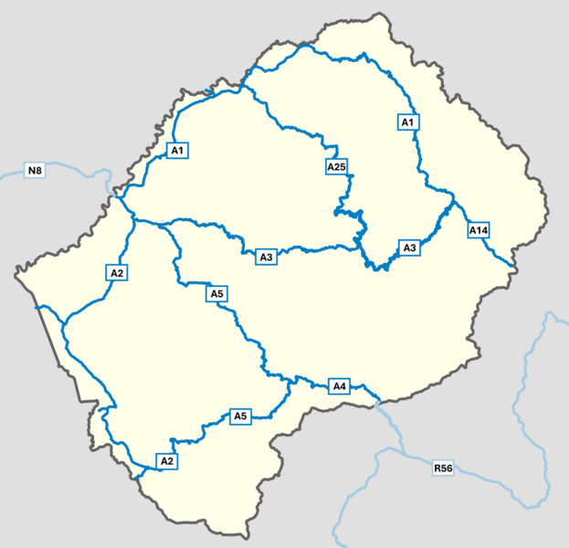 File:Lesotho Main Roads.png