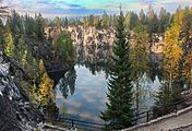 Mountain park Ruskeala in Karelia