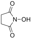 Skeletal formula of N-hydroxysuccinimide