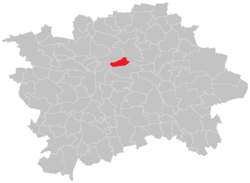 Location of Karlín in Prague