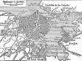 This 19th-century map of Havana shows La Cabaña's strategic location along the east side of the entrance to the city's harbor.