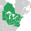 Symphyotrichum prenanthoides distribution map