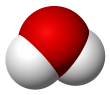 Space-filling model of water