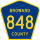 County Road 848 marker