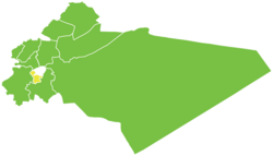 Map of Darayya District within Rif Dimashq Governorate