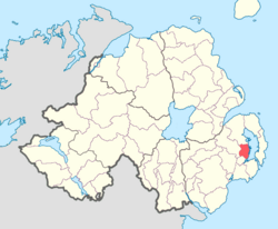 Location of Dufferin, County Down, Northern Ireland.