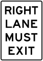 R3-33aR Right lane must exit