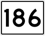 State Route 186 marker