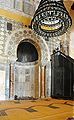 View of the mihrab located in the middle of the qibla wall of the prayer hall