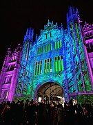 The Nøkken display on Marischal College, Aberdeen, 2023