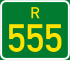 Regional route R555 shield