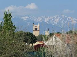 A view of the bell-towers of the old abbey of Saint-Génis-des-Fontaines