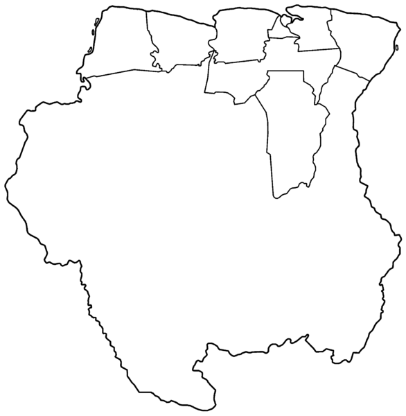 File:Suriname districts blank.png