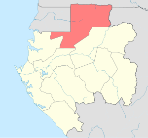 Location of the province in Gabon