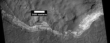 Wide view of layers, as seen by HiRISE under HiWish program