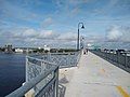 Shared use path view from the top of the Fuller Warren Bridge looking west toward Riverside